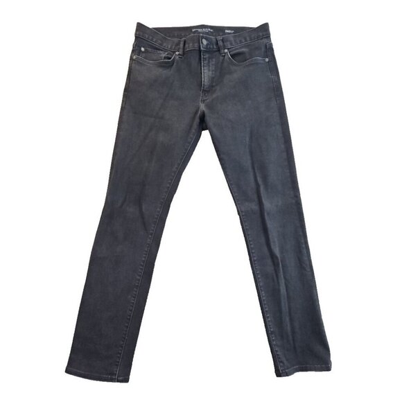 Banana Republic Traveler Jeans Men's W33 L32 Black Slim Fit Straight Leg EUC LN - Picture 1 of 13